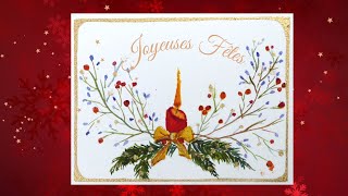 Aquarelle débutant  Carte de Noël n°15 [upl. by Airbma882]