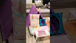 Magical Unicorn Party 🎉  Teepee party setup sleepoverideas sleepoverparty sleepover [upl. by Edwards426]