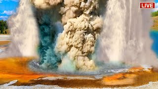 US Panic Horrible Today Live Footage Yellowstone Massive Eruption Throws Hot Soil to Space Scary [upl. by Gerty509]