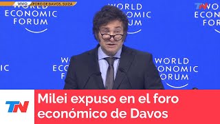 quotUn empresario exitoso es un héroequot Milei en el Foro Económico Mundial [upl. by Naruq]