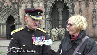 Colonel of Mercians at laying up of 3Bn Mercian Colours [upl. by Ennavoj866]