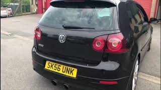 Golf R32 Milltek Exhaust Sound  Resonated VS NON Resonated [upl. by Eberle]