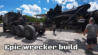 Hauling A 53 Ft Trailer With A Single Axel Wrecker [upl. by Jessamyn]