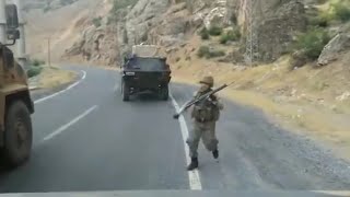 Türk askeri çatışma anı görüntüleri  Hakkaride pkk pususu  Turkish military war [upl. by Iot]