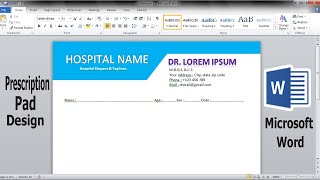 How to Create Letterhead Design in Microsoft Word 2010  Pad Design Ms Word [upl. by Danzig]