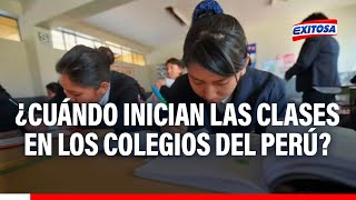 🔴🔵Año escolar 2024 ¿Cuándo inician las clases en los colegios de Lima y el Perú Esto dice Minedu [upl. by Kevina]