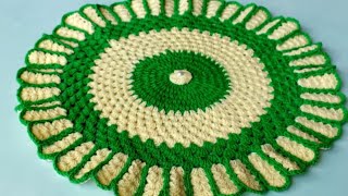 Beautiful WOW  Woolen Rumal Making Step by step  Rumal Design  Woolen Crafts  Table Mat 2018 [upl. by Etteiram878]