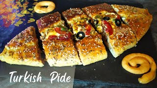 How to make Turkish Pide  Turkish Beef Pide recipe by Rabia  Turkish flatbread pizza [upl. by Enihpesoj]