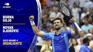 Borna Gojo vs Novak Djokovic Highlights  2023 US Open Round 4 [upl. by Cecilius]