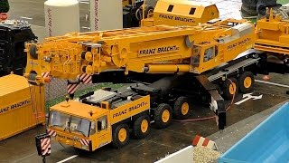 HUGE RC SCALE MODEL CRANE TRUCK FRANZ BRACHT KG DEMAG AC1200 AT WORK AMAZING MODEL MACHINE [upl. by Prent]