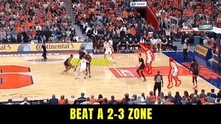 How to DESTROY a ZONE DEFENSE  Basketball Offense Breakdown Concepts [upl. by Wanfried50]