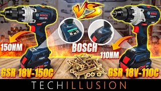 🔥DIE STÄRKSTEN Akkuschrauber von BOSCH im Vergleich😱  GSR 18V110C vs GSR 18V150C Extremtest [upl. by Edorej]