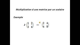 Calcul matriciel vidéo2 [upl. by Nawud426]