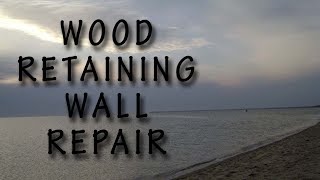 WOOD RETAINING WALL REPAIR 704 7876972 CHARLOTTE NC [upl. by Laehcim764]