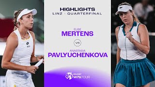 Elise Mertens vs Anastasia Pavlyuchenkova  2024 Linz Quarterfinal  WTA Match Highlights [upl. by Luemas264]