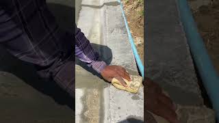 Add cement mixture to scupper drain construction road shorts [upl. by Ennahteb538]