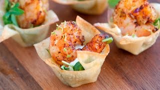 How to Make Chili Lime Baked Shrimp Cups  The Perfect Party Appetizer [upl. by Black]