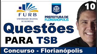 QUESTÕES CONCURSO BANCA FURB PARA TÉCNICO EM SAÚDE BUCAL  PREF FLORIANÓPOLIS 2024  Q10 [upl. by Mundt]