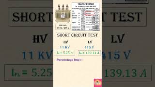 Short Circuit Test of Transformer  Short Circuit and Voltage Drop Calculation  Transformer Testing [upl. by Reamonn]