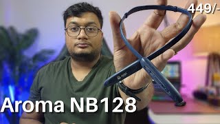 Aroma NB128 Neckband unboxing  Best Neckband under 500  Dual Pairing [upl. by Leiria]