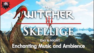 The Witcher 3  Skellige  Enchanting amp Relaxing Music and Ambience  Day amp Night Ambience nextgen [upl. by Sidnac537]