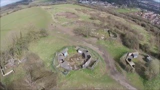 Aerial Filming Of The Dower House and World War II Anti Aircraft Bunkers at Purdown in Bristol [upl. by Abdulla]