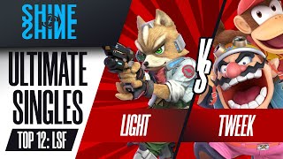 Light vs Tweek  Ultimate Singles Top 12 Losers Semis  Shine 2022  Fox vs Diddy Kong [upl. by Doggett]