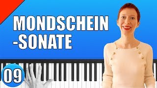 Mondscheinsonate  L van Beethoven  Piano Tutorial 9 [upl. by Elatan910]