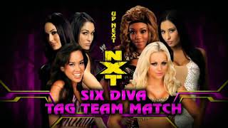 WWE NXT The Bella Twins And Aj Lee Vs Maxine Aksana And Alicia Fox 2010 [upl. by Nevlin]