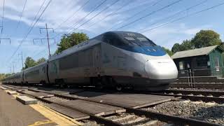 Amtrak8 and Septa Regional Rail Silverliner IV  Crum Lynne  Pa Train Station 102724 [upl. by Noiro]