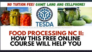 Free TESDA Online Course Food Processing NC II rentechph1 [upl. by Bandeen]