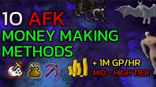 10 AFK Money Making Methods In OSRS 2023 [upl. by Enneira]