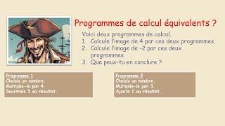 Prouver que deux programmes de calcul ne sont pas équivalents [upl. by Ahsuatal]