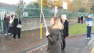 Joan Burton hit by water balloon in Jobstown Tallaght [upl. by Reemas]