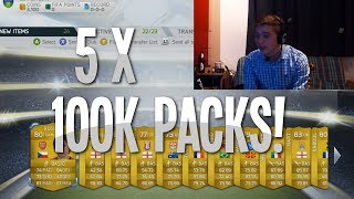 FIFA 14  5 x 100k Packs  HUGE Pack Opening [upl. by Plafker300]