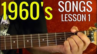 1960s POPULAR ROCK SONGS  Guitar Lesson [upl. by Yenahs]