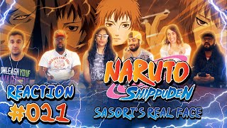 Sasoris Real Face  Naruto Shippuden Episode 21  Group Reaction [upl. by Sardse]