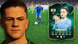 89 GENEROUS GOALSCORER EVOLUTION RASPADORI PLAYER REVIEW  EA FC 24 ULTIMATE TEAM [upl. by Stockton]