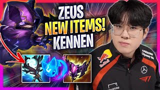 ZEUS TRIES KENNEN WITH NEW ITEMS  T1 Zeus Plays Kennen TOP vs Jax  Season 2024 [upl. by Donny739]