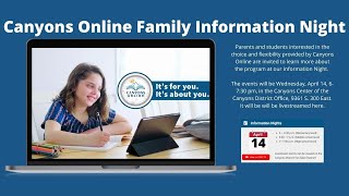 Canyons Online Information Night [upl. by Bixby]