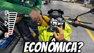 QUANTOS KM POR LITRO A STORM200 FAZ  CONSUMO nova moto shineray [upl. by Etnod]