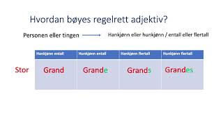 Regelrett adjektiv på fransk [upl. by Seem111]