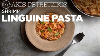 Shrimp Linguine Pasta  Akis Petretzikis [upl. by Calica]