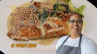 Easy Tuscan Salmon a quick keto recipe [upl. by Alwitt188]