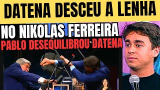 NIKOLAS FERREIRA ABRE O JOGO SOBRE A CADEIRADA DE DATENA EM PABLO MARÇAL DEBATE PREFEITURA DE SP [upl. by Egnalos]