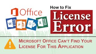 Fixed Microsoft Office can’t Find your License for this Application Microsoft Office will now exit [upl. by Zweig]