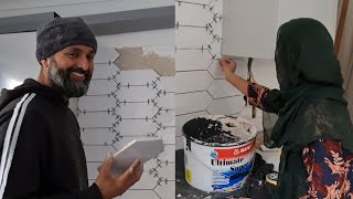 Installing New Kitchen Splashback [upl. by Uziel]