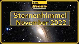 Sternenhimmel November 2022  Sternbilder Planeten Astronomie [upl. by Eng]