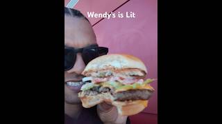 Trying Wendys Krabby Patty Kollab Burger amp Pineapple Under The Sea Frosty 😋 [upl. by Kary]