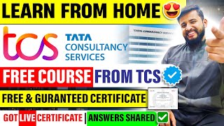 TCS FINALLY ANNOUNCED FREE COURSE  FREE CERTIFICATE  TCS COURSE FOR EVERYONE  DIRECT CALL FROM HR [upl. by Yul]